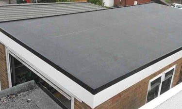 EPDM rubber roof completed 