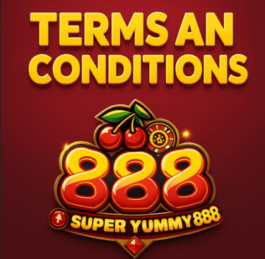 terms and conditions banner for SuperYummy888