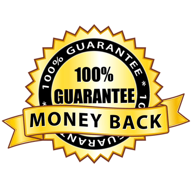 Money-back guarantee logo for Tunology purchases on Amazon.