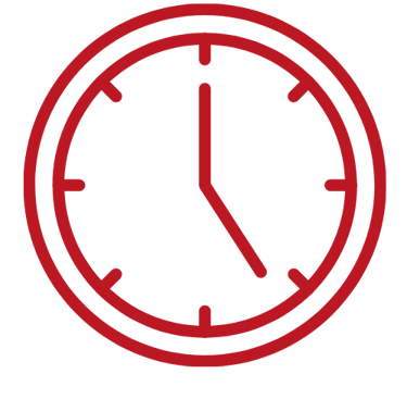 a clock with a red clock on it