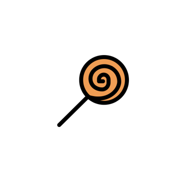 Sucette orange, bonbon