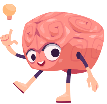 a cartoon brain with clarity