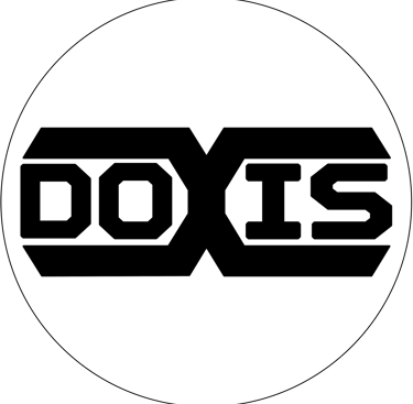 doxisdj logo on a white circle