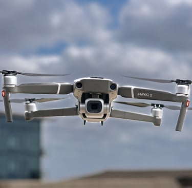 DJI Mavic 2 Pro in flight facing the camera