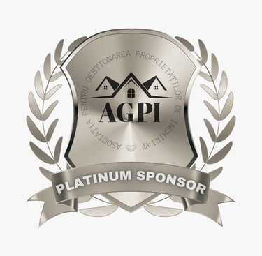 a badge with a silver and silver badge