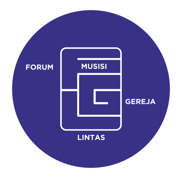 a logo for the forum musisi lintas gereja