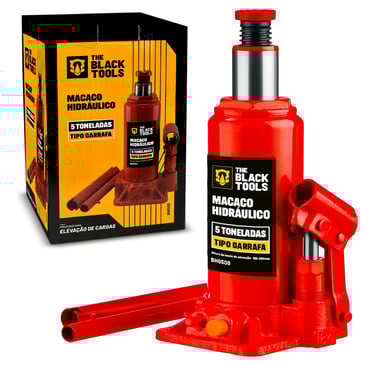 Macaco Hidráulico Tipo Garrafa 2 Toneladas BHG200 The Black Tools