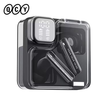 QCY-MeloBuds Neo Fones De Ouvido Sem Fio, Bluetooth 5.3, Display Digital LED Power