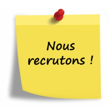 Image avec texte nous recrutons pour les offres d'emploi de chantier express
