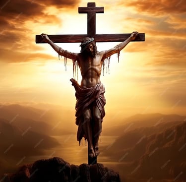 Christ bleeding on cross