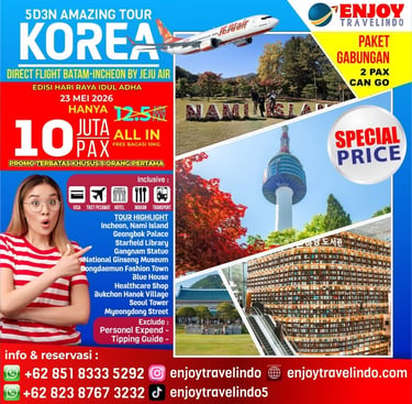 Korea Tour, Tur Hemat Korea, Korea Batam Tour, Namsan Tower, Tur Murah Korea, Tur Korea Idul Adha 