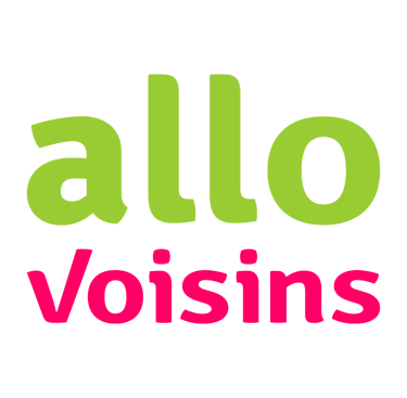 a logo for a company called allo voisins