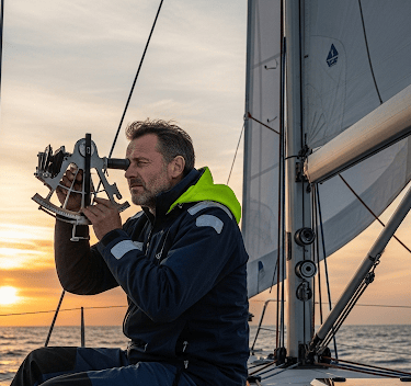 sailor using sextant