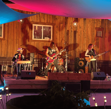 Ryan Chrys and The Roughcuts - outdoor back yard stage-best live music in Hill City and Rapid City