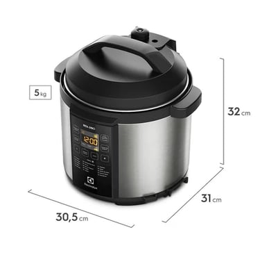 Panela elétrica Electrolux por Rita Lobo com painel LED e trava de segurança