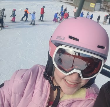 ski helmet and goggles for kids