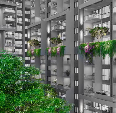 Ivory Terraces Elevation - Balcony View