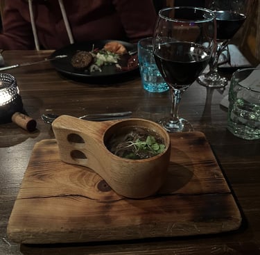 Bear stew in a Kuksa