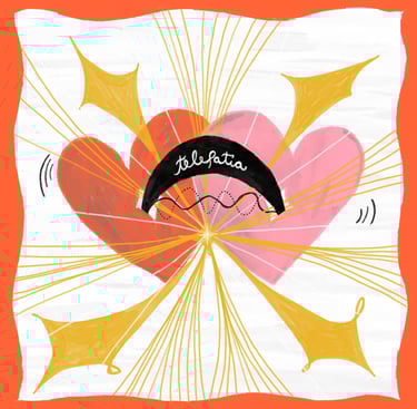 ilustración digital. Flyer Telepatia