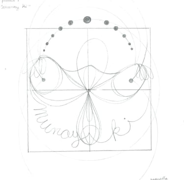 dibujo en lapiz sobre poster