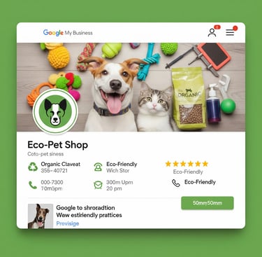 Image of a website from an Eco Pet Shop