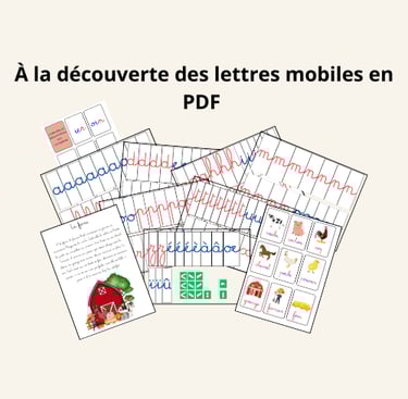 lettre mobile minuscule en attacher