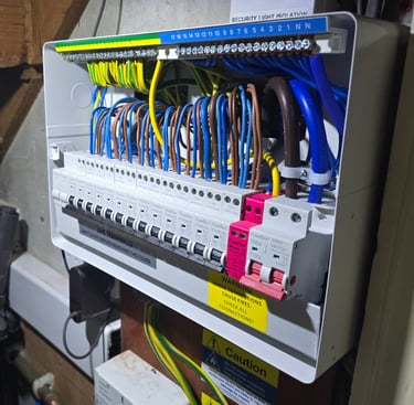 RCBO Consumer unit with integral SPD