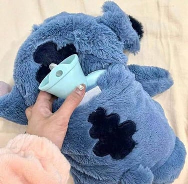 Bouillotte en peluche disney stitch bleu lilo