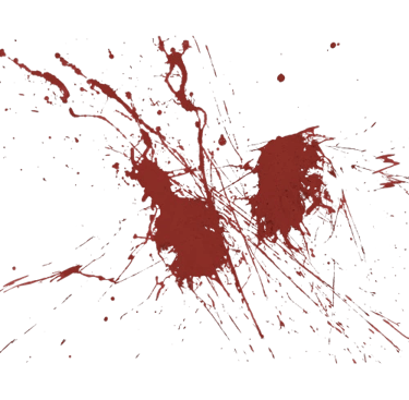 Elément de décor - tâche de sang - E. B. Ashford, auteur de romans horrifiques et fantastiques.