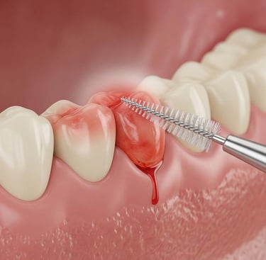 Bleeding gums due to interdental brushes hygiene-precision.com 