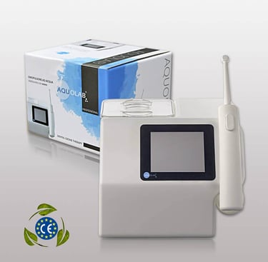 Jet dentaire ozone Aquolab respectueux environnement et fabrication européenne hygiene-precision.com