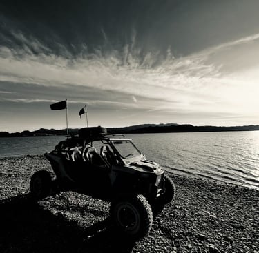 Off-roading down by the lake