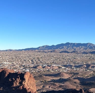 View of Lake Havasu City from a hike in SARA Park.