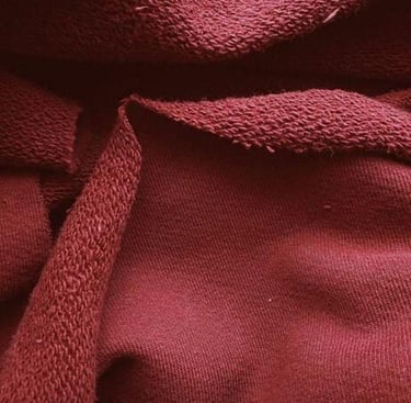 Burgandy French Terry Fabric Swatch