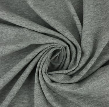 Heather Gray Organic Cotton Jersey Fabric Swatch