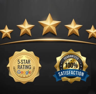 a set of five star - shaped badges with five stars