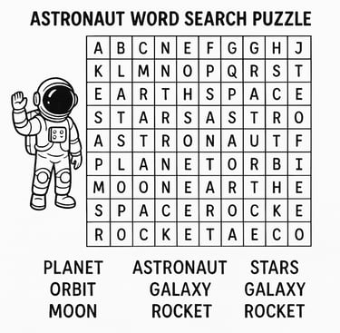 Astronaut Word Search 