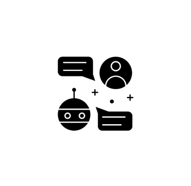 Vector image showing that the conversational AI solution is also an extension of your brand identity