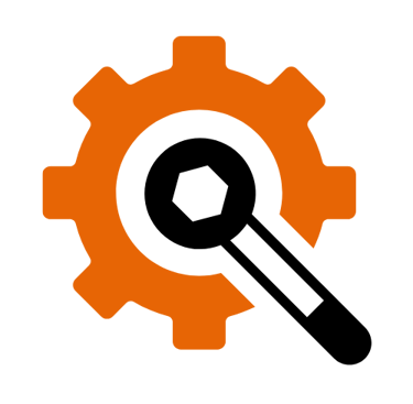 Icon of a gear and rachet representing services