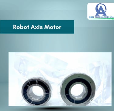 Precision robot axis motor bearings in protective packaging by ARM Technologies KSA.