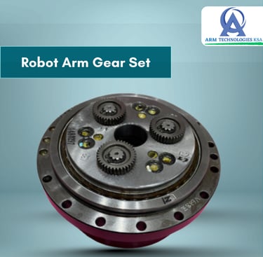 Precision planetary robot arm gear set for industrial automation by ARM Technologies KSA.