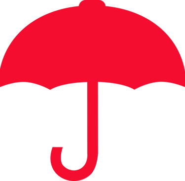 A red umbrella signalling that Munjeeta works with sex workers.