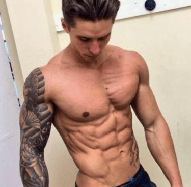 6 pack abs workout zoom gym man tatoos
