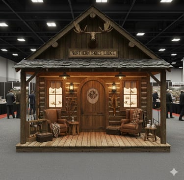Custom trade show booth (Log Cabin)
