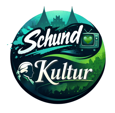 Schund Und Kultur Podcast Logo mit dem Holstentor im Hintergrund.