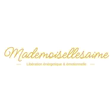 Logo Mademoisellesaime pour séance de libération énergétique et émotionnelle en écriture cursive dorée.