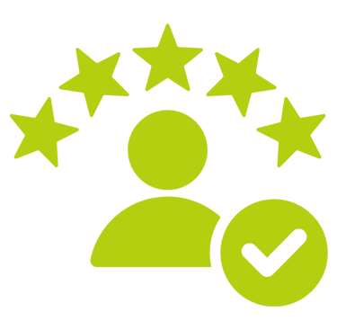 Satisfied client icon for SEO and web design results