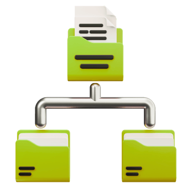 Emails connecting 3D icon for digital marketing agency