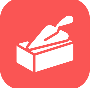 Icono representativo de construcción y reparación de hornos refractarios industriales