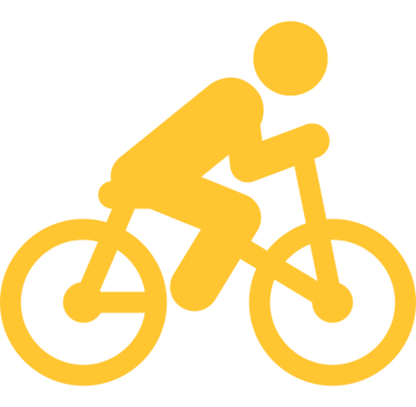 Logo of a man on a bicycle